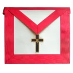 18th Degree Scottish Rite Apron - White & Red Moire Pelican