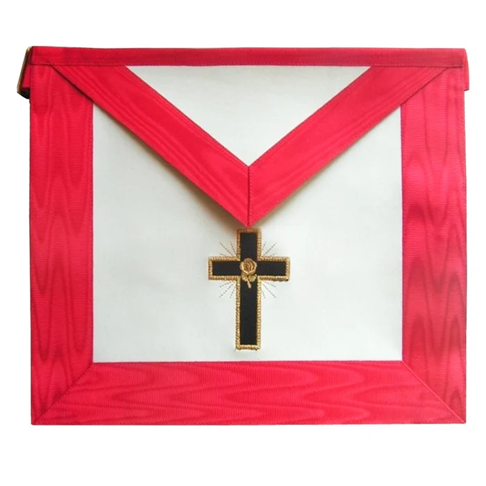 18th Degree Scottish Rite Apron – White & Red Moire