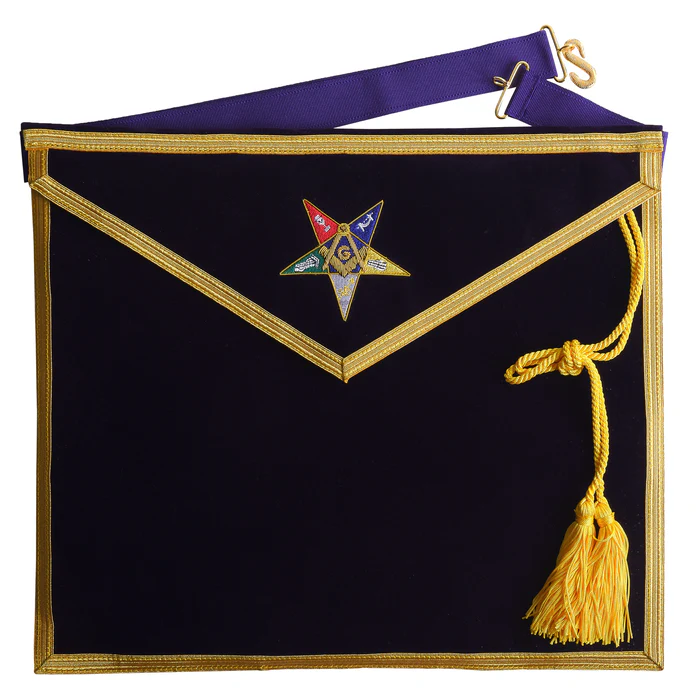 Patron OES Apron – Purple Velvet Hand Embroidery