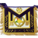 Grand Associate Patron OES Apron - Hand Embroidered Gold Silver Bullion Fringe