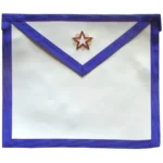 fellowcraft memphis misraim french regulation apron white flaming star imitation