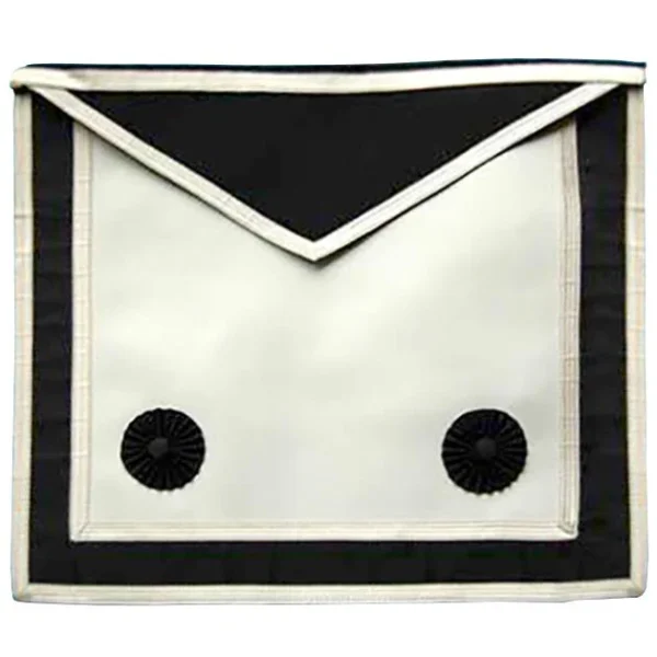 Fellowcraft Malta Regulation Apron - White & Black