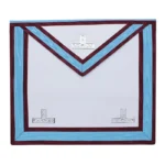 Worshipful Master Mark English Regulation Apron | Sky Blue Maroon