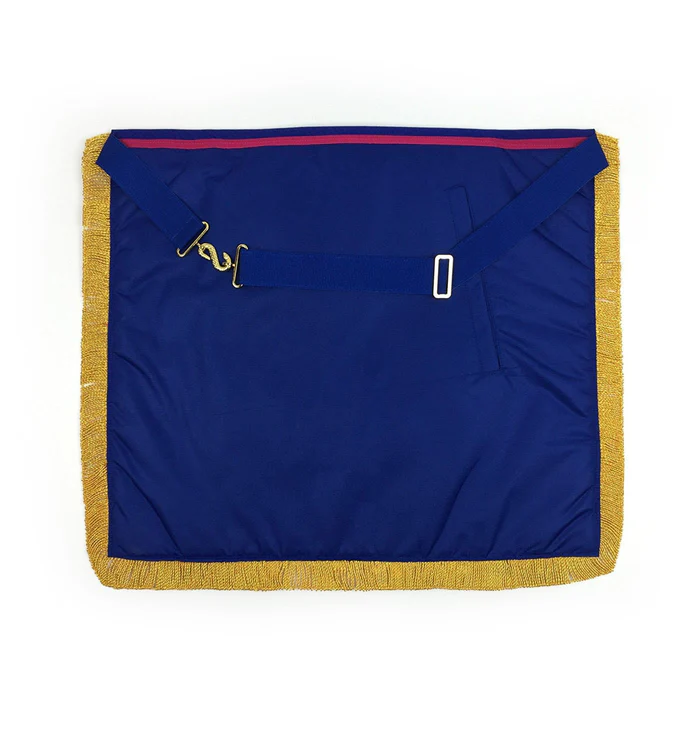 Grand Officers Mark English Regulation Apron – Blue & Pink with Gold Fringe