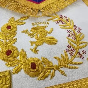 Senior Deacon Mark English Regulation Apron - Hermes Emblem