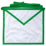 Member Allied Masonic Degrees Apron - White Duck Cotton Green Trim