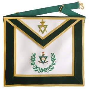 Sovereign Master Allied Masonic Degrees Apron - Green Velvet