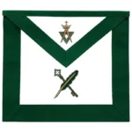 Allied Masonic Degrees Secretary & Treasurer Apron - Green Velvet