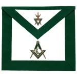 Junior Deacon Allied Masonic Degrees Apron - Kelly Green Velvet