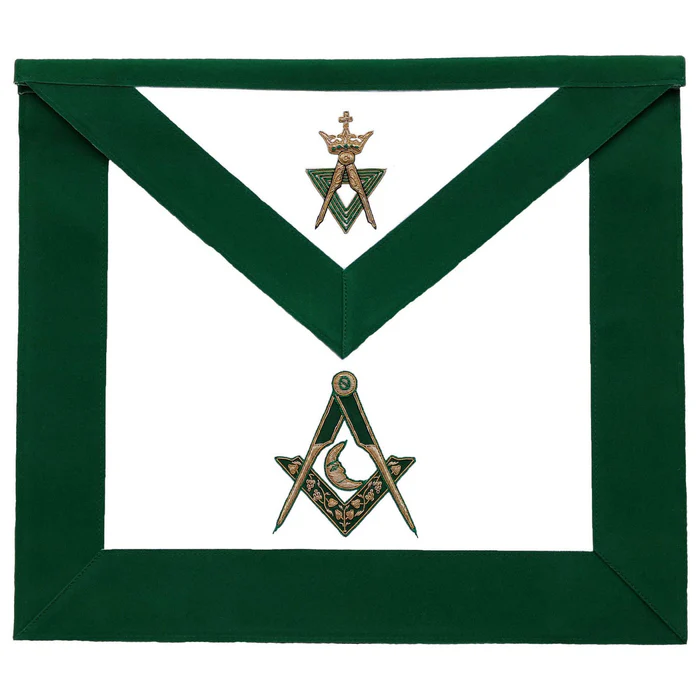 Junior Deacon Allied Masonic Degrees Apron – Green Velvet