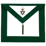 Allied Masonic Degrees Sentinel Apron - Kelly Green Velvet Gold