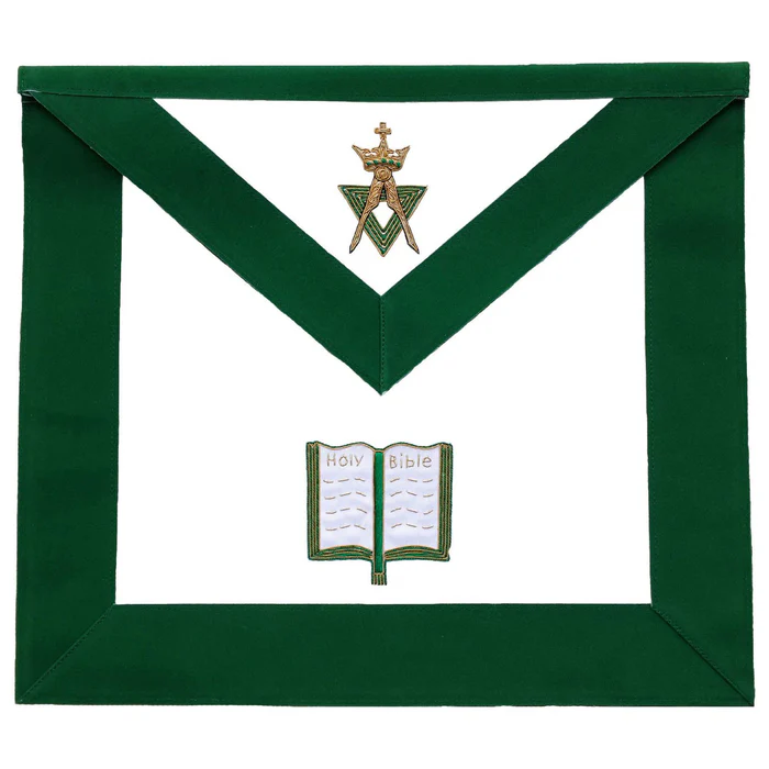 Chaplain Allied Masonic Degrees Apron – Green Velvet