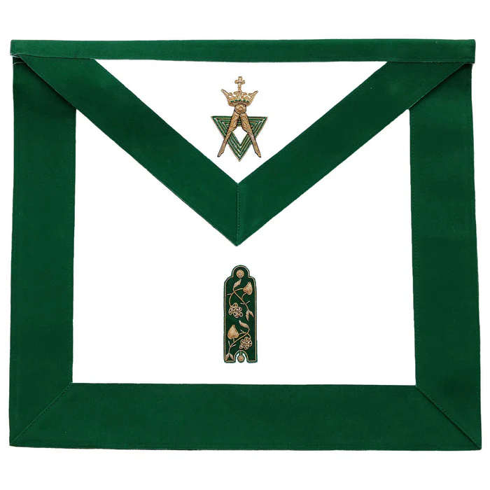 Junior Warden Allied Masonic Degrees Apron – Green Velvet