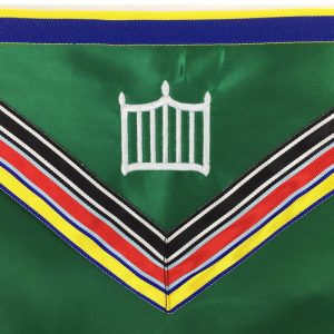 Member Allied Masonic Degrees English Regulation Apron - Green & Multi Colour