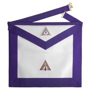 Royal & Select Masters English Regulation Apron - White & Purple