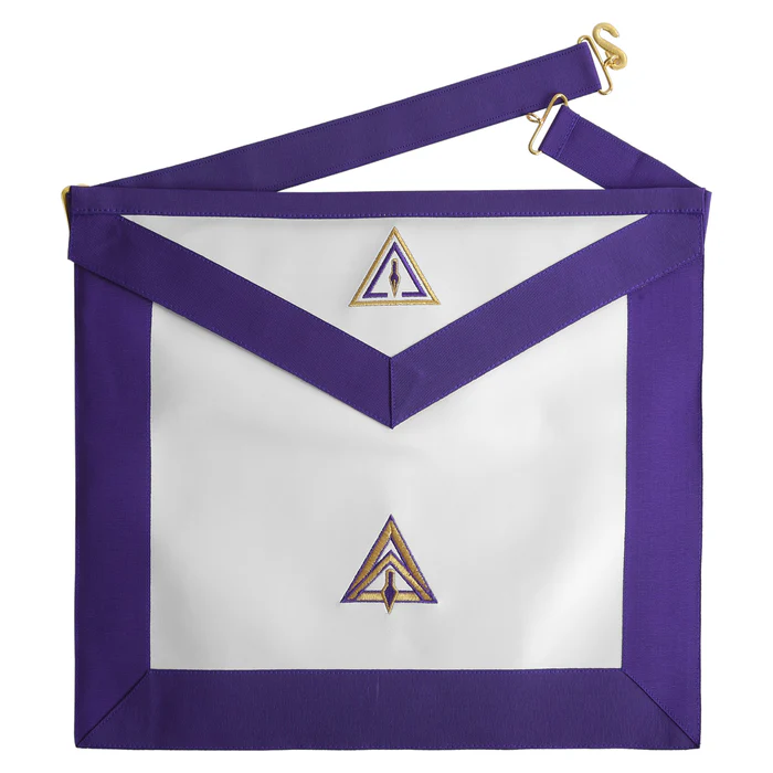 Royal & Select Masters English Regulation Apron – White & Purple