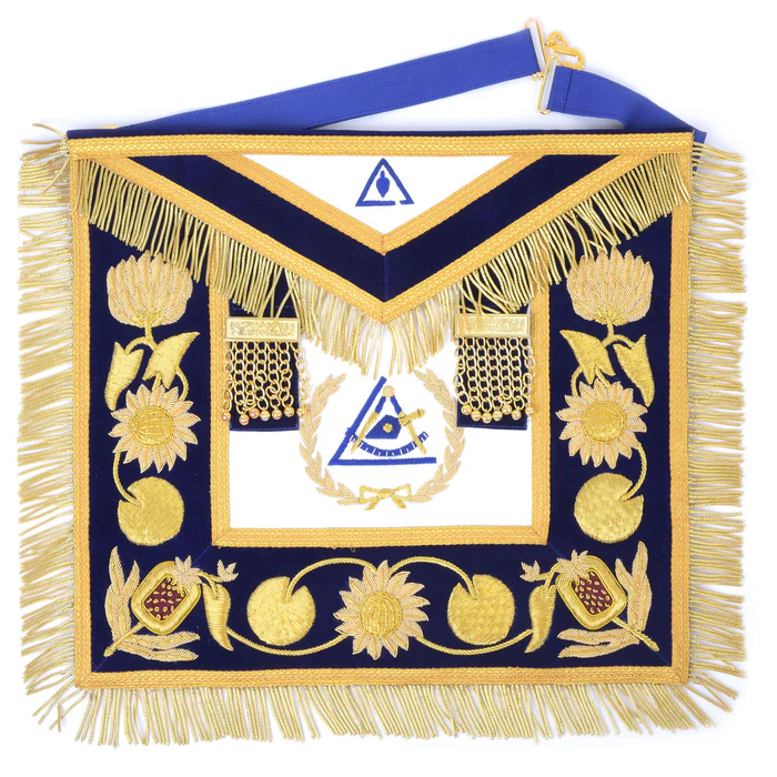 Past Grand Thrice Illustrious Master Royal & Select Masters Apron – Blue Velvet & Gold