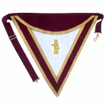 Maroon Select Masters Royal Apron - Adjustable Gold Snake Belt