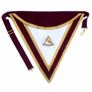 Royal & Select Masters Officer's & Past Master's Apron - Maroon