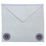 Fellowcraft Emulation Rite English Regulation Apron - White With Two Rosettes