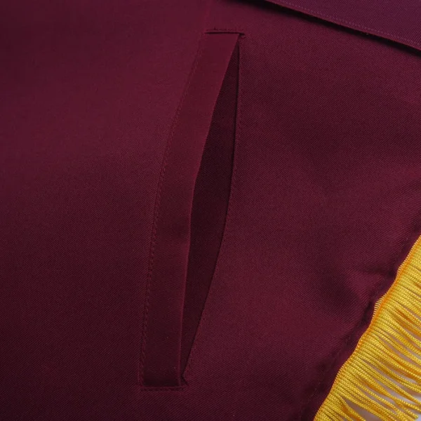 Order Of The Amaranth Apron - Maroon Velvet with Yellow Borders & Fringe