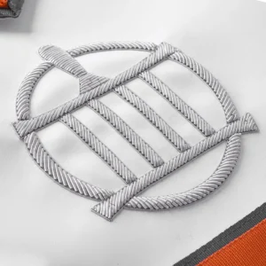 Installed Worthy Master St. Lawrence the Martyr AMD Apron - Blue & Orange Borders with Silver Gridiron 9 Installed Worthy Master St. Lawrence the Martyr AMD Apron - Blue & Orange Borders with Silver Gridiron