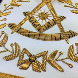 Past Master Blue Lodge Apron - Royal Navy Velvet with Gold Fringe