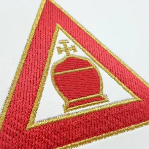 High Priest Royal Arch Chapter Officer Apron - Red Machine Embroidery