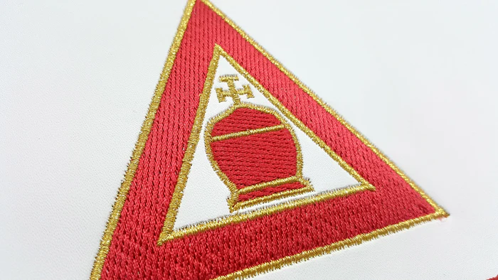 High Priest Royal Arch Chapter Officer Apron – Red Machine Embroidery