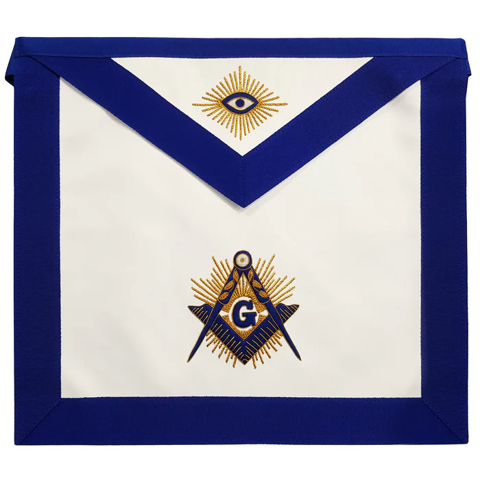 Master Mason Blue Lodge Apron – Royal Blue Square & Compass G