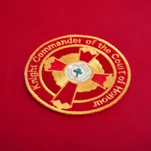 Knight Commander of the Court of Honour Scottish Rite Crown Cap Case - Red Imitation Leather