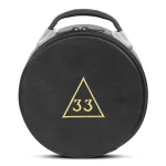 33rd Degree Scottish Rite Crown Cap Case Black Leather Gold