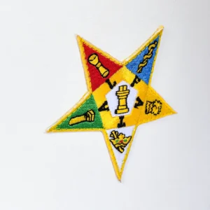 OES Fez Case - White Machine Embroidery Patch