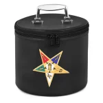 OES Fez Case - Black Imitation Leather Star Emblem Solid Handle