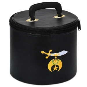 Shriners Fez Case - Black Synthetic Leather