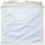 Entered Apprentice Blue Lodge Apron - White Duck Cotton Green Trim