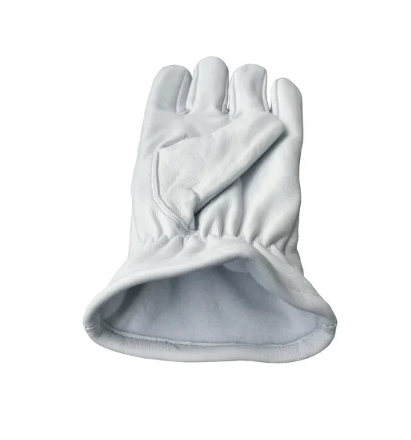 Master Mason Blue Lodge Gloves - White Leather with Square & Compass G Back