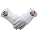Grand Master Blue Lodge Gloves - Leather With Purple Patch