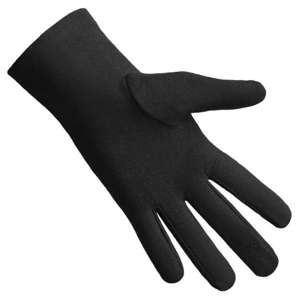 Grand Master Blue Lodge Gloves - Pure Black Cotton with White Patch Back