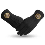 Pure Cotton Past Grand Master Gloves - Black Patch Blue Lodge