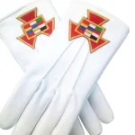 Past High Priest Royal Arch Chapter Gloves Two Pairs - White Leather