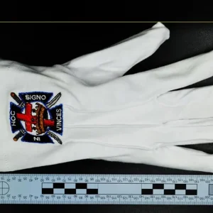 Knights Templar Commandery Gloves - IN HOC SIGNO VINCES Front