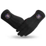 Knights Templar Commandery Glove | Black Patch Purple Emblem