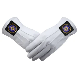 Knights Templar Commandery Gloves - Leather with Black Patch