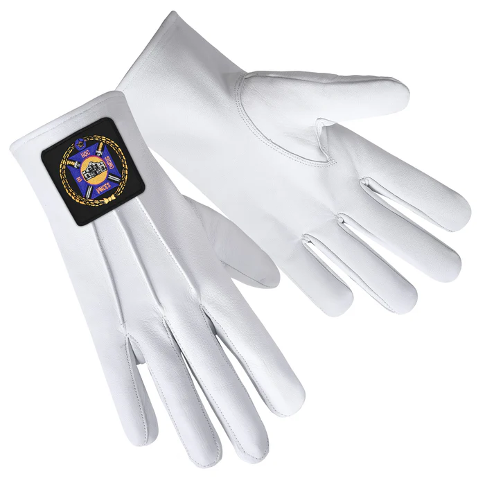 Knights Templar Commandery Gloves – Leather with Black Patch Front and Back