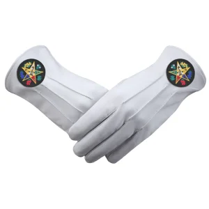 OES Gloves - Black Patch with Colorful Star & Flowers