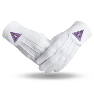 Royal & Select Masters English Regulation Gloves - Pure Cotton with Purple Patch