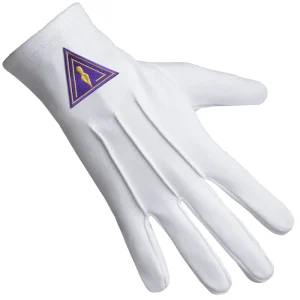 Royal & Select Masters English Regulation Gloves - Pure Cotton with Purple Patch front