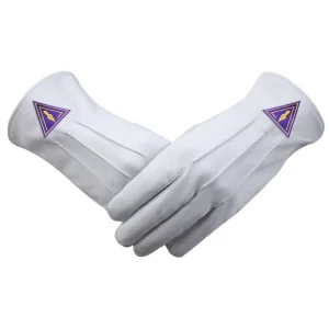 Royal & Select Masters English Regulation Gloves - Leather with Purple Patch