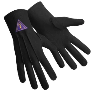 Royal & Select Masters English Regulation Gloves - Black Cotton with Purple Patch